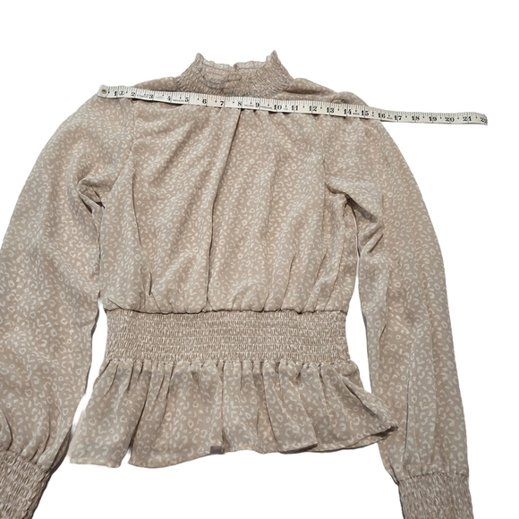 Chic Cream Long Sleeve Blouse - Picture 8 of 11